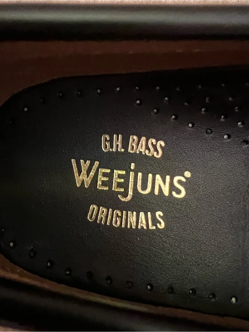 G.H. Bass Weejuns Larson Super Lug Penny Loafers Leather Black White Mens 9D